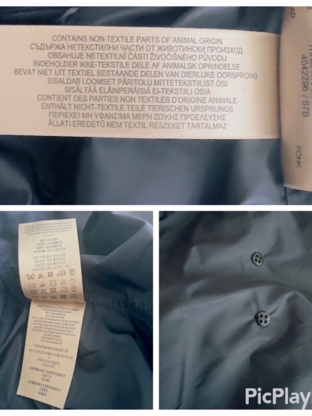 Burberry Classic Double Breasted Trench Raincoat Iconic Navy Polyamide SZ 4 - Picture 13 of 14
